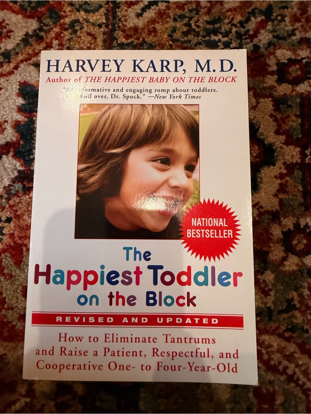 Harper - The Happiest Toddler on the Block - White with Red & Blue Accents